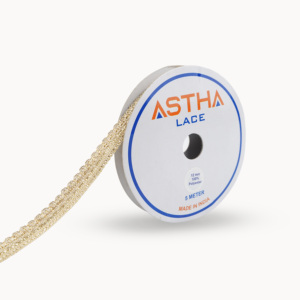 Patrón de onda metálica de lujo Ajuste de encaje decorativo 15mm Poliéster Oro Cobre Bronce Plata Mezcla Brillante Elegante Rollo para prendas - Product Image 1