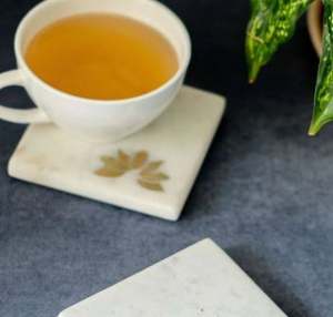 Posavasos de mármol de lujo, Juego de 4 elegantes posavasos redondos para bebidas para el hogar, oficina, cocina, sala de estar, decoración de mesa de café moderna - Product Image 3