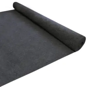 Alfombra con forro elástico de 4 vías de color gris grafito polipropileno 100%