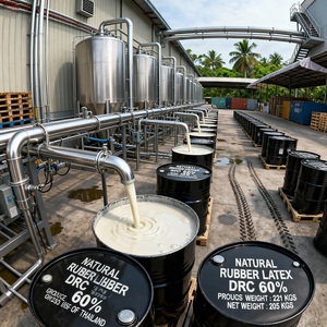 ยางลาเท็กซ์ธรรมชาติพรีเมียม LAL 60% DRC แอมโมเนียต่ำ สำหรับผลิตภัณฑ์ทางการแพทย์แบบจุ่มและสินค้าโฟม - Product Image 1