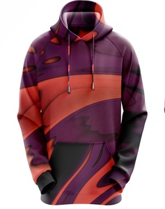 Sweat à capuche décontracté pour homme en polaire polyester, coupe oversize, effet délavé, avec poches, motif uni, respirant, 320 grammes - Product Image 4