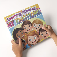 Fábrica de Impresión de Libros de Cartón Educativos Personalizados al por Mayor, Libros de Cartón de Tapa Dura para el Aprendizaje Emocional, Impresión a Todo Color para Niños Pequeños