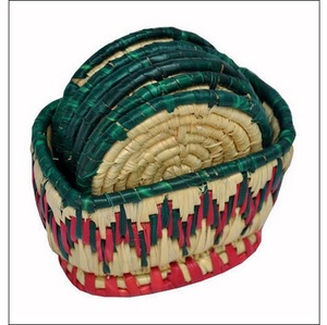 Sous-verre d'herbe de mer de qualité supérieure avec sous-verre de tasse de thé de forme ronde pour la décoration de table multicolore au prix de gros - Product Image 6