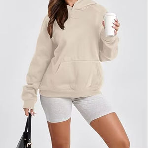 Sweat à capuche surdimensionné OEM pour femmes Vente en gros Pull à manches longues Sweat-shirt Design personnalisé Fabricant de marque privée - Product Image 1