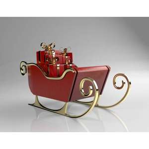 Trineo de Reno hecho a mano de lujo, decoración de metal para mesa de Navidad y exhibición de sala de estar - Product Image 6