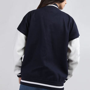 Meilleure vente veste universitaire personnalisée pour femmes boutonnée Colorblock Baseball Bomber veste Y2K vestes Varisty pour femmes - Product Image 2