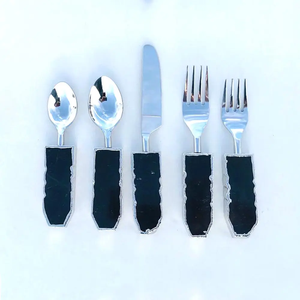 Juego de Cubiertos de acero inoxidable de 5 uds. De alta calidad para bodas y fiestas y uso en restaurantes al mejor precio - Product Image 4