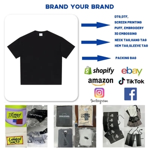 280 grammes de haute qualité en coton épais T-shirt personnalisé sérigraphié surdimensionné blanc T-shirt graphique épais pour hommes pour hommes - Product Image 6