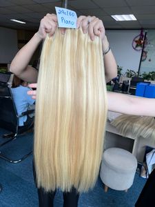 Trama Piano Color Negro natural para Ombre Raw Virgin Remy Extensión de cabello humano 100% Tejido de cabello negro natural - Product Image 2