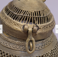 Vase de sol en laiton artisanal indien original d'Odisha, motif paon, style Art Déco abstrait, en maille, prix de gros