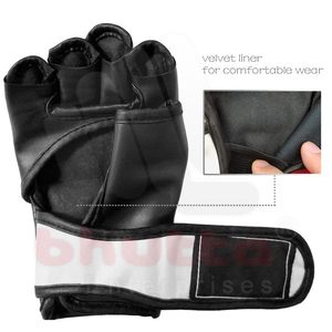 Guantes de MMA BHUTTA ENTERPRISES de 12oz y 7oz, de Cuero PU, Profesionales, para Entrenamiento y Sparring, con Cierre de Velcro, Transpirables, de Microfibra - Product Image 6