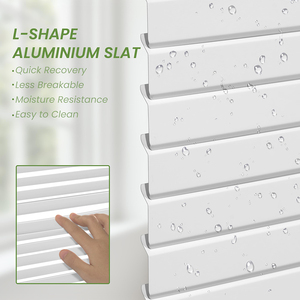 Stores modernes en aluminium à lamelles en L Protection complète de la vie privée et économie d'énergie Stores de chambre à coucher faciles à installer - Product Image 2