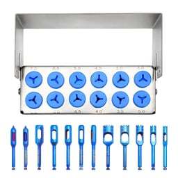 Juego de Trepanadores Dentales Manuales Artman Instruments, 12 Unidades, Hechos de Metal Resistente - Product Image 1