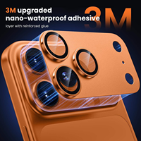 Pour 17 Pro Max protecteur d'objectif de caméra 9H dureté 3D Radian anti-rayures Anti-cassé protecteur d'écran en verre trempé