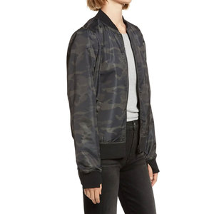 Blouson d'aviateur d'hiver de haute qualité pour femmes confortable à manches longues tissu de qualité supérieure Logo personnalisé solide taille XL approvisionnement en gros - Product Image 2