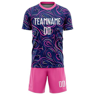 Uniforme de football Nom de l'équipe personnalisé Maillot et shorts de football de sport imprimés par sublimation - Product Image 1