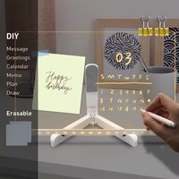 Tableau de dessin effaçable 30*20cm pour enfants, tablette LED créative avec lumière nocturne