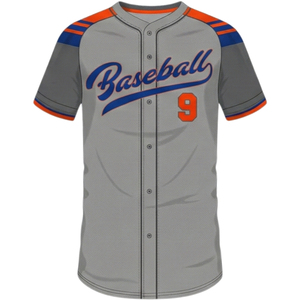 Maillot de baseball pour homme adulte personnalisé, sublimé, séchage rapide, respirant, 100% polyester, poids du tissu 300g, motif uni imprimé - Product Image 1