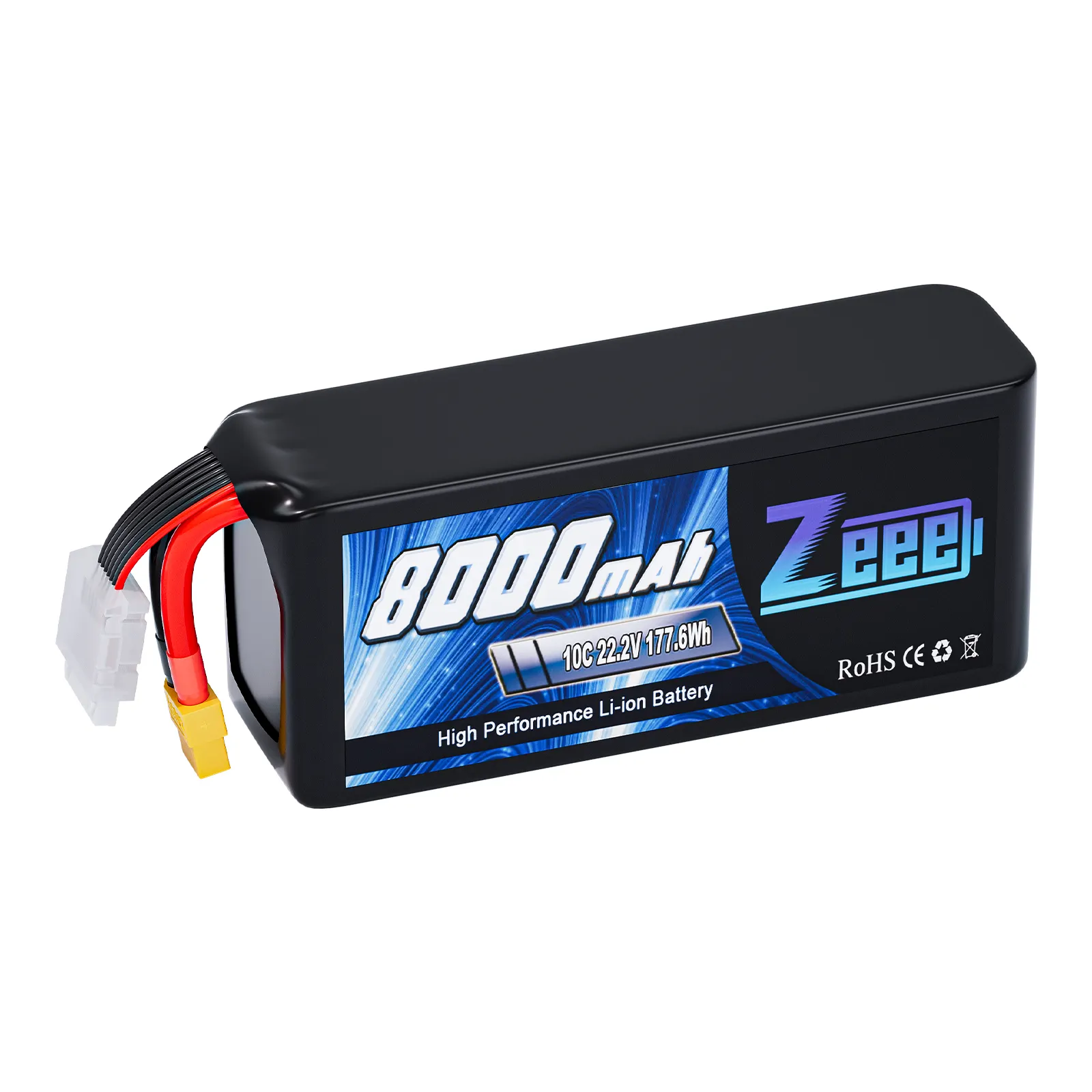 ZEEE-Drohne FPV-Batterie 6S 8000 mAh 22,2 V 10 C XT60 Li-Ionen Lithium-Ionen 21700 Zelle RC-Batteriepack für RC-Boot-Autos-Drohne