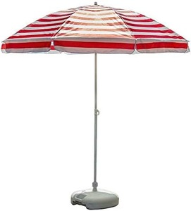 Parapluie de plage extérieur résistant à l'eau UV 12 nervures avec logo personnalisé avec poignée à crochet durable Contrôle manuel Conception droite minimaliste - Product Image 1