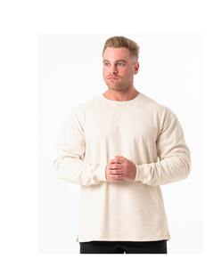 Sweat-shirts à capuche en crème, sur mesure, hiver, haute qualité, surdimensionnés, 100% coton, sweat-shirt à capuche pour homme - Product Image 1