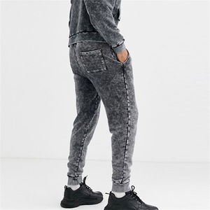 Vente en gros de vêtements de sport d'extérieur vintage en éponge française de haute qualité, ensemble de survêtements pour hommes avec lavage à l'acide - Product Image 3