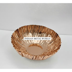 Bol à chocolat en cuivre martelé au design moderne, élégant, décoratif, pour servir des collations, vaisselle, fournisseur en gros - Product Image 6