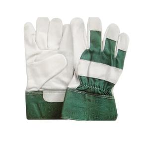 Guantes de seguridad de doble palma de alta calidad para hombres Guantes de aparejo de cuero dividido de vaca Protección de trabajo mecánico cómodo - Product Image 4