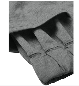 Quatre saisons toile personnalisée 100% coton entraînement Fitness fermeture éclair fuselée Slim Fit Gym Jogger pantalons de survêtement pour hommes - Product Image 3