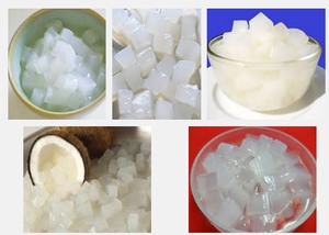 Vendedor caliente Nata De Coco en jarabe y Aloe Vera en cubitos en jarabe empaquetado en bolsas - Product Image 5