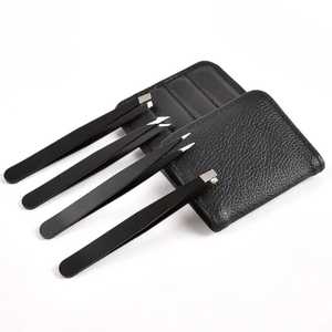 Pinzas para cejas de acero inoxidable con punta inclinada profesional al por mayor, herramientas de maquillaje de belleza ecológicas ligeras y duraderas - Product Image 2