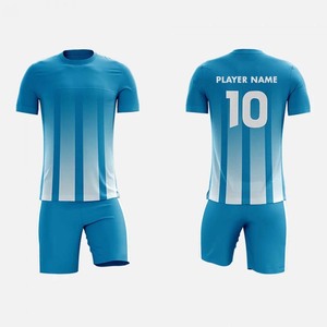 Uniformes de fútbol de manga corta con diseño de sublimación personalizado, ropa deportiva, uniforme de fútbol transpirable de poliéster 100% - Product Image 1