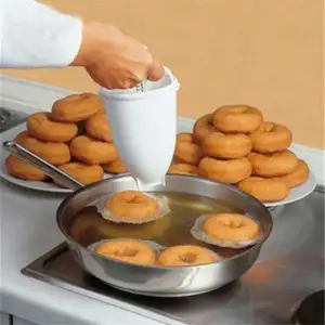 Kit pembuat donat portabel, alat pembuat donat DIY, perlengkapan memanggang dapur, peralatan dapur