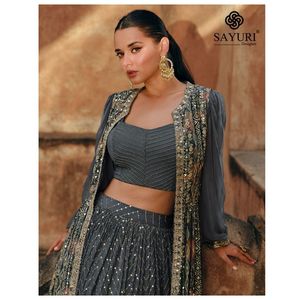 Maruti Fashion Designer Pure Silk Wedding Lehenga Choli MF301 Impression numérique multicolore avec séquence pour les fêtes - Product Image 2