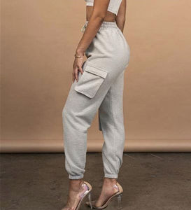 2023 nueva ropa informal de algodón de alta calidad para correr, pantalones Cargo para mujer, ropa informal, pantalón Cargo largo y ancho, 100% algodón - Product Image 4