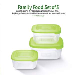 Set <span class=keywords><strong>contenitori</strong></span> alimentari 3 pz (950 ml, 1,5 e 2,5 lt) FAMILY FOOD Verde 904063781A - Product Image 2