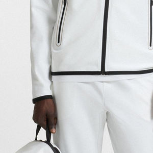 Sweat à capuche pour homme à prix avantageux avec fermeture éclair et poches latérales avec fermeture éclair, design de logo personnalisé, design uni avec capuche, vêtements décontractés - Product Image 3