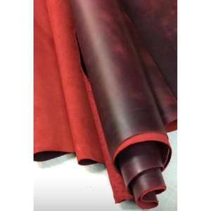 Rouleau de cuir de buffle naturel brun, fabriqué sur mesure, cuir véritable, grain fini, toucher doux, décoration intérieure, artisanat - Product Image 2