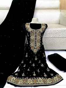 Ropa Étnica Punjabi de India y Pakistán para Mujer, Traje Anarkali Salwar Kameez con Trabajo a Mano para Mujer - Product Image 4