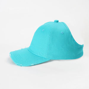 Venta al por mayor logotipo personalizado bordado papá sombreros lavado con ácido gorras de béisbol desgastadas Unisex estilo callejero imagen de color sólido - Product Image 2