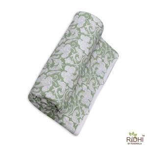 ปลอกผ้านวมผ้าฝ้ายพิมพ์ลายบล็อกมืออินเดียสีเขียวปัญญาชนสีเขียวสำหรับผู้หญิงชุดคลุมผ้านวมสำหรับเด็กผู้ชายและเด็กผู้หญิงกลางแจ้ง - Product Image 3