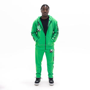 ชุดวอร์มกางเกงวอร์มผ้าฟลีซแบบมีฮู้ดพิมพ์ลายสกรีนโลโก้3D ตามสั่งสำหรับฤดูหนาว - Product Image 1