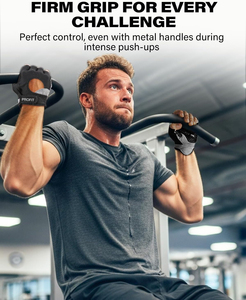 Guantes de Ciclismo de medio Dedo de calidad profesional Material de PU transpirable con ajuste seguro y palma antideslizante para entrenamiento de gimnasia - Product Image 3