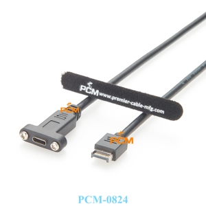 30毫米USB 3.1前面板接头类型E至usb-c类型C USB 3.1母连接器延长线电缆 + 面板安装螺钉 - Product Image 2