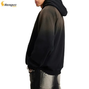 Nueva Sudadera con Capucha para Hombre, Estilo Vintage Lavado, Corte Regular, con Cierre, Color Personalizado, Estilo Casual Urbano, para Invierno - Product Image 2