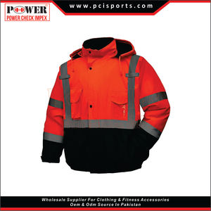 Custom Company Logo Hi-Vis aislado Seguridad Bomber Reflectante Road Trabajadores Seguridad Hombre Chaqueta con reflectores - Product Image 5