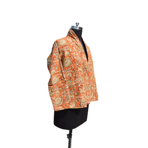 Chaqueta de pana de algodón con estampado Bagru bloqueado a mano con Diseño Artesanal transpirable en cárdigan bohemio - Product Image 4