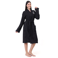 Ensembles de peignoirs de bain en coton de luxe pour femmes, doux et respirants, en tissu éponge, vente en gros