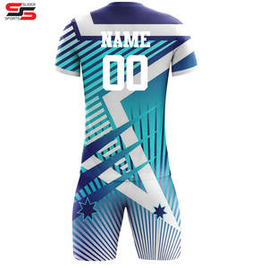 Material de poliéster de buena calidad Equipo Últimos diseños Impresión sublimada Conjunto de uniformes de fútbol Jersey personalizado - Product Image 2