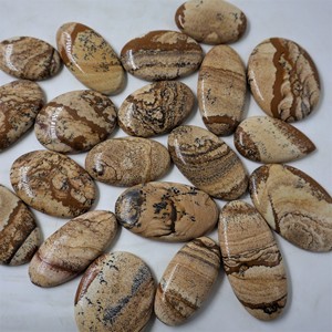 2025 Jaipur diseñador piedras preciosas sueltas imagen Natural jaspe cabujón en forma de tamaño mixto fabricación de joyas collar anillo suministro a granel - Product Image 3